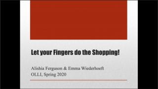 Let Your Fingers Do the Shopping Title Slide
