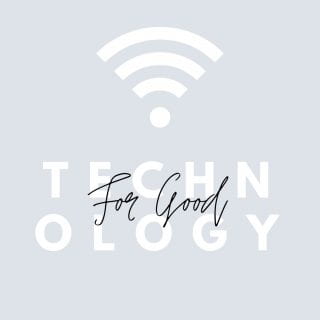 Graphic with a wifi symbol that states, Technology for Good